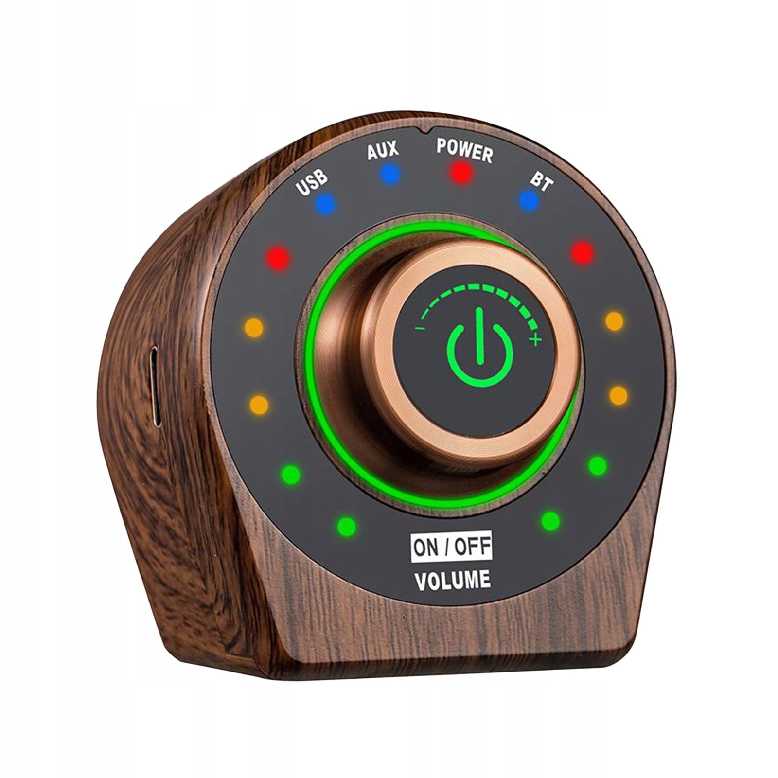 Wzmacniacz mocy Mini Bluetooth 5.0 o mocy 100 W z drewna ziarnistego