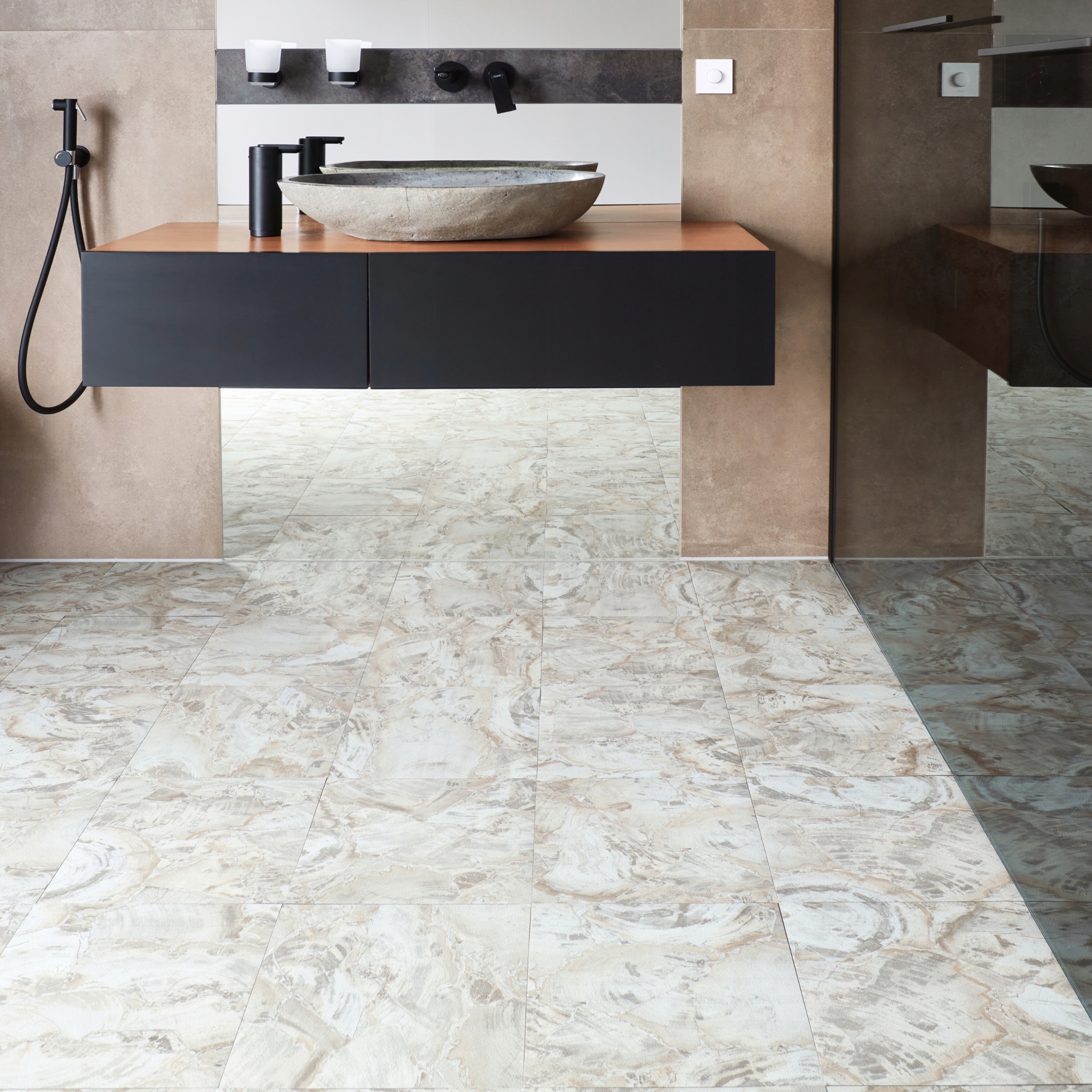 Płytki Winylowe Samoprzylepne 5m² BEŻOWY KAMIEŃ Panele Kafle Podło* Marmur Liczba m² w opakowaniu 5