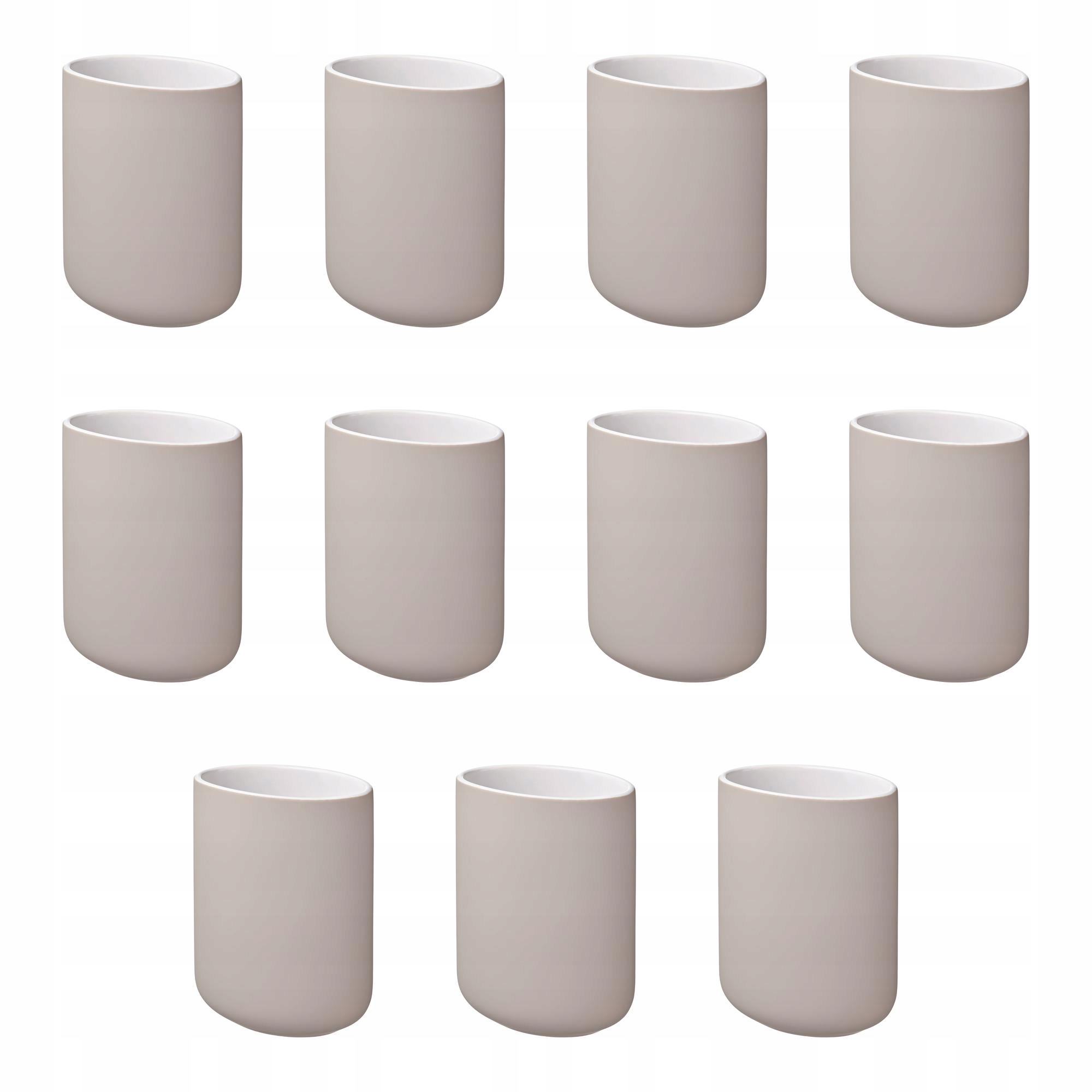 11 ks Kelímků na kartáčky Ekoln v béžové barvě, elegantní design