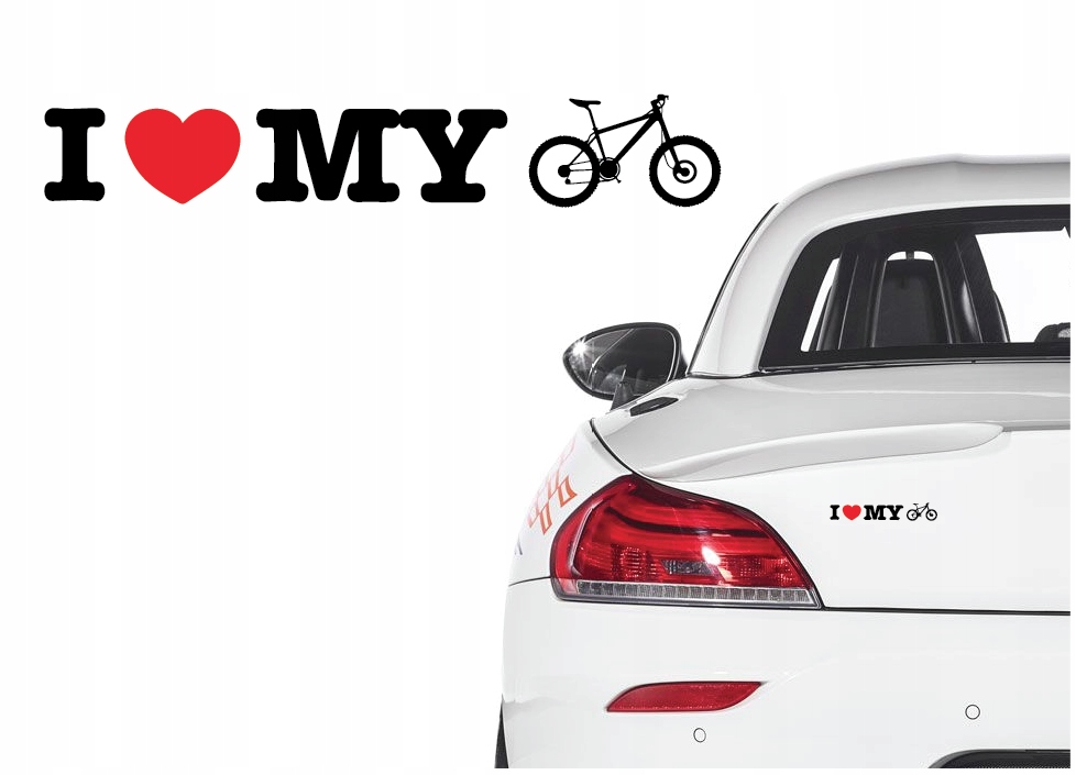 

Naklejka na samochód I love my bike kocham rower