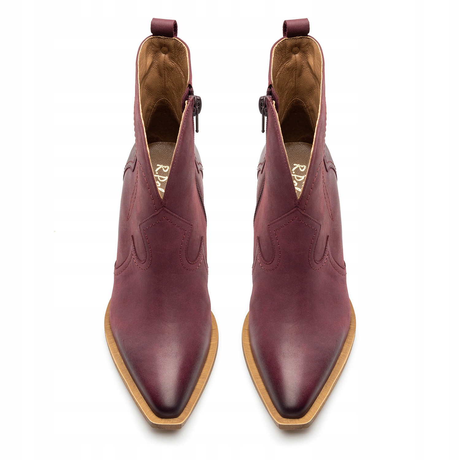 Botki R.Polański 987 - Bordowy Nubuk Rozmiar 35