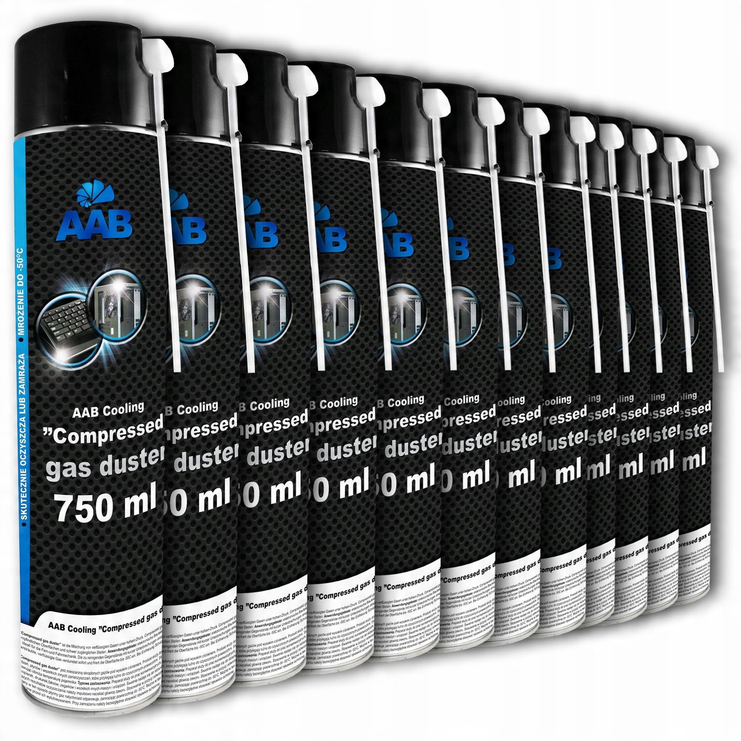 

12x Aab Cooling Sprężone Powietrze 750ml+ 24xRURKA