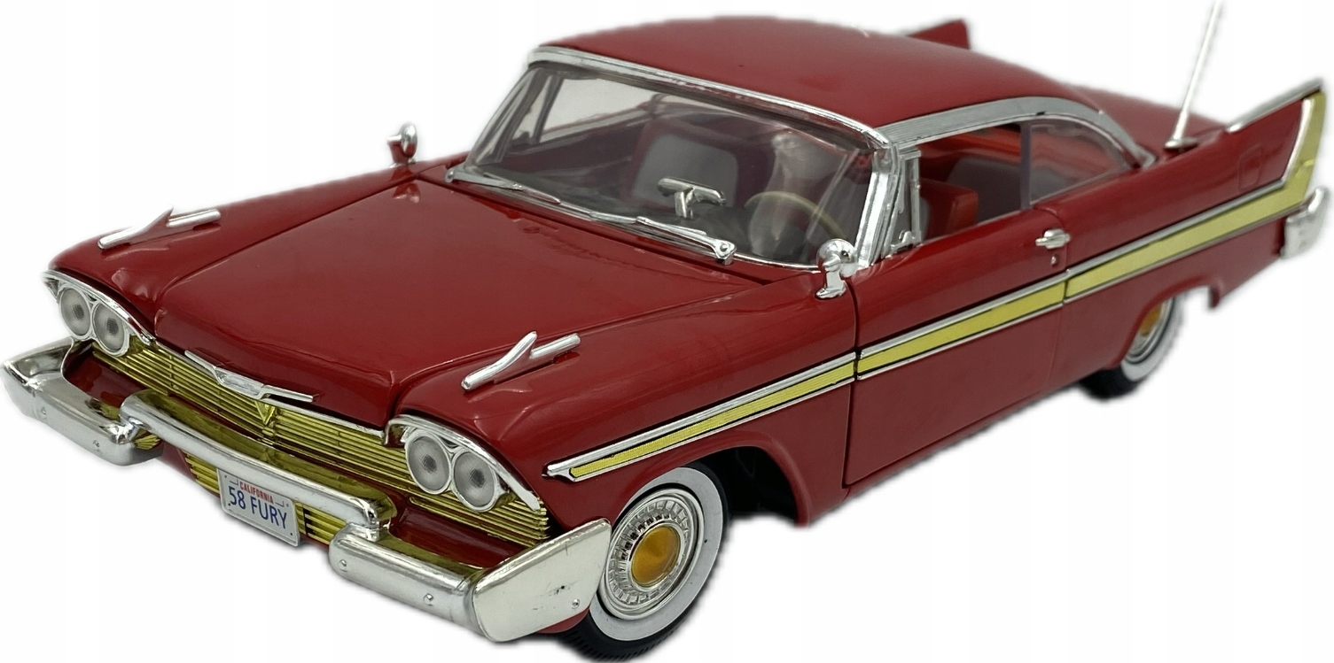 Plymouth Fury 1958 1:18 model Motormax 73115 červený
