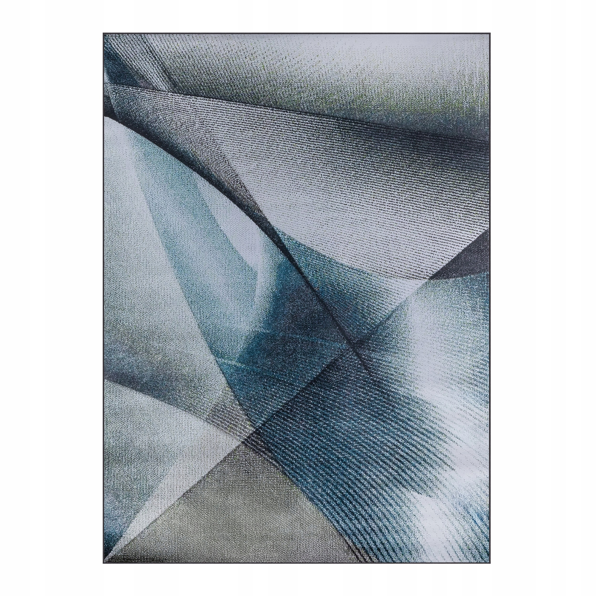 Koberec 160X220 CM Moderní Do Obývacího Pokoje Šedý Modrý Zelený Protiskluzový