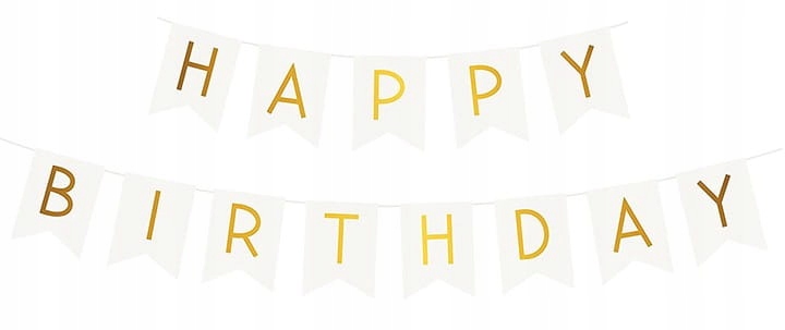 GIRLANDA BIAŁA HAPPY BIRTHDAY 1,5M