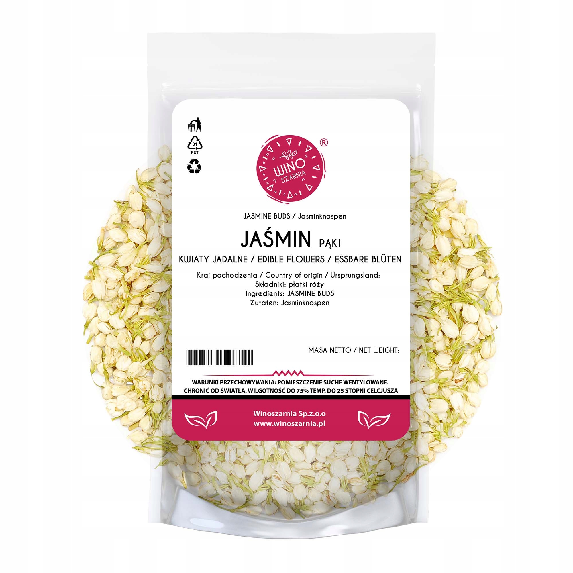 Sušené Jedlé Květy jasmínu – pupeny – 500 g jasmínu