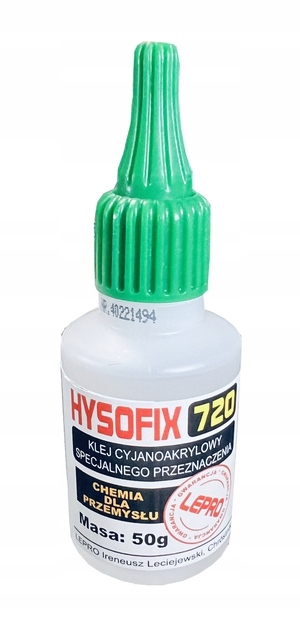 

Klej Cyjanoakrylowy Mocny Hysofix 720 – 50g