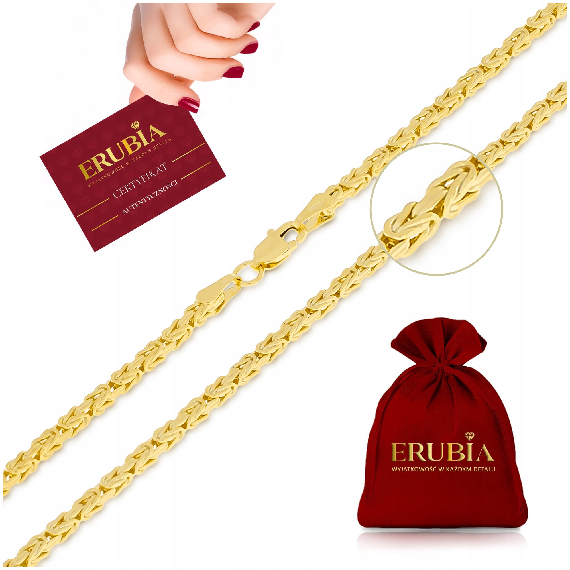 Zlatý Řetízek Pánská Královská Vazba 55 CM 2,8 MM Pozlacený Ryzost 925