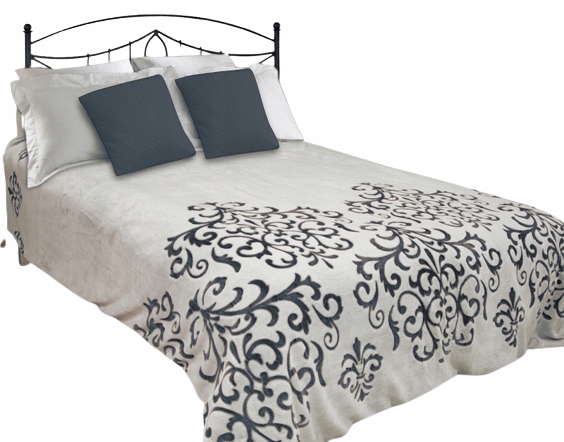 

Koc Narzuta 200X220 Sherpa Glamour Szary Duży Grub