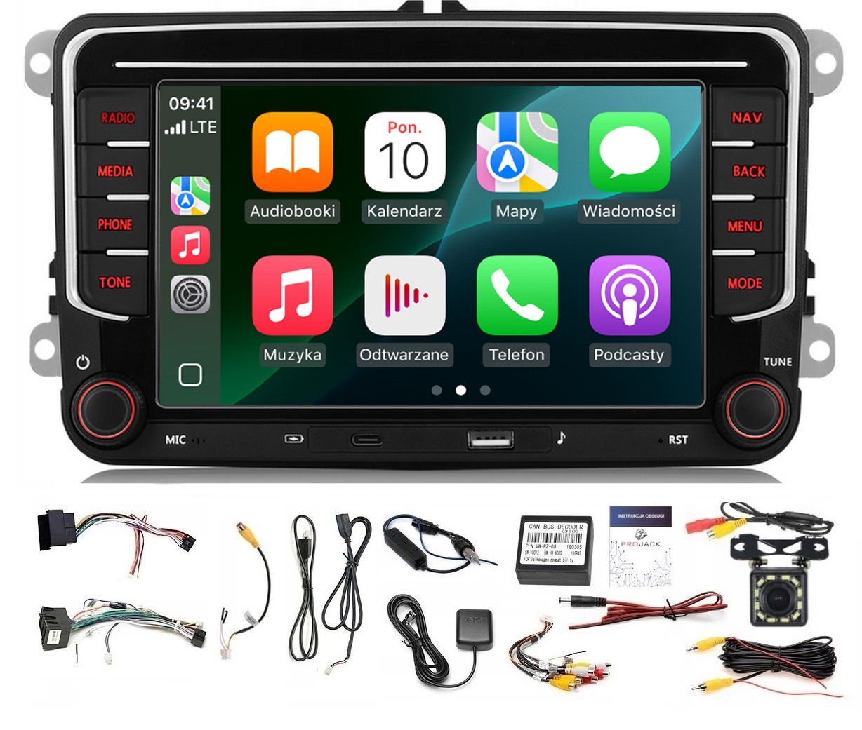 Rádio Navigácia Gps Android Vw Caravelle 2003-2015 Wifi Carplay 6GB 128GB