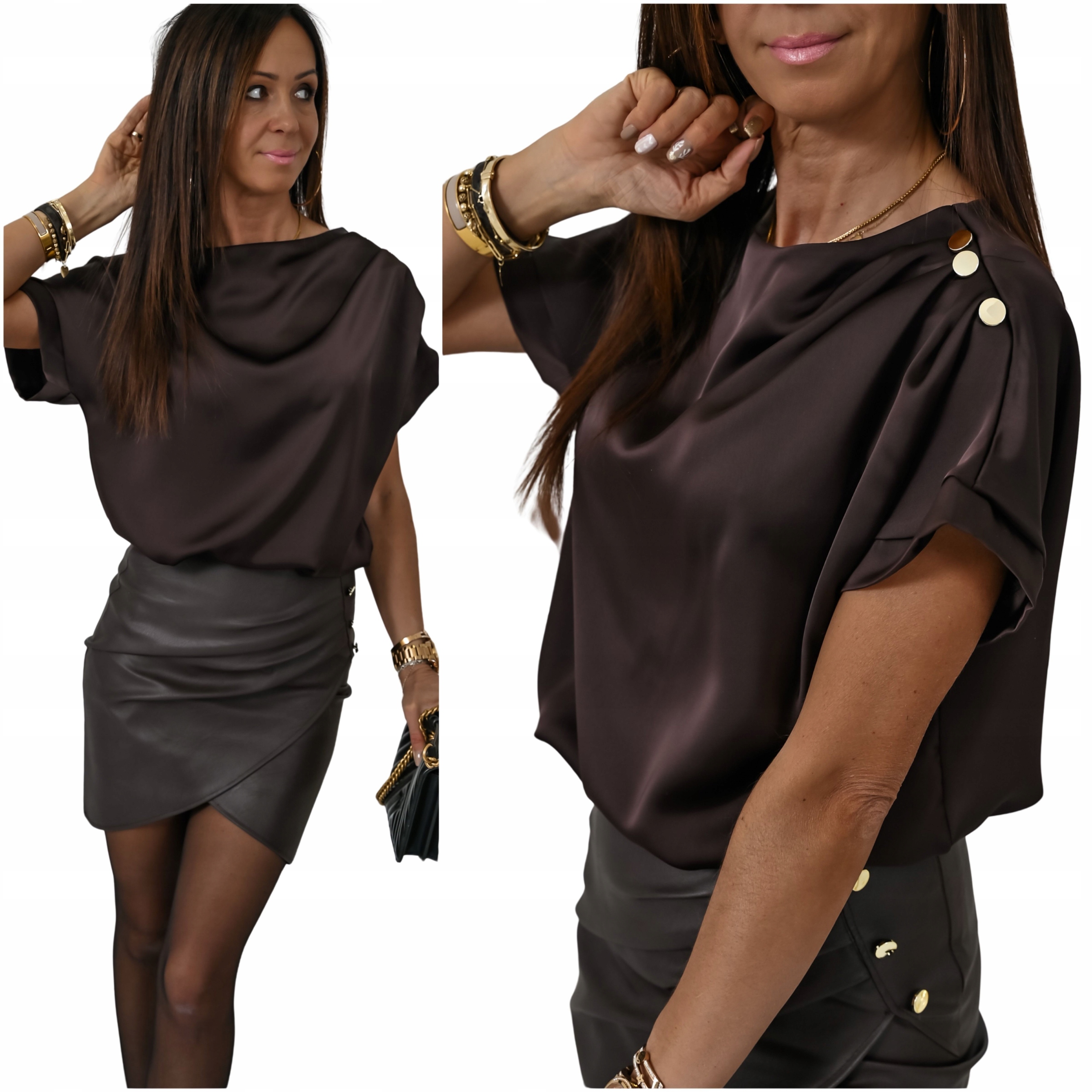 Efektowna Satynowa Bluzka Alivia! WZ.4 S