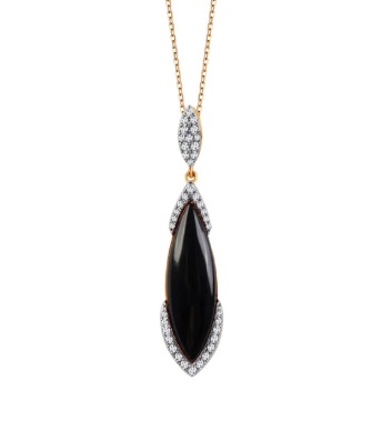 Złoty Wisiorek z Onyksem Diamenty ZZ20356 Verona Jewellery