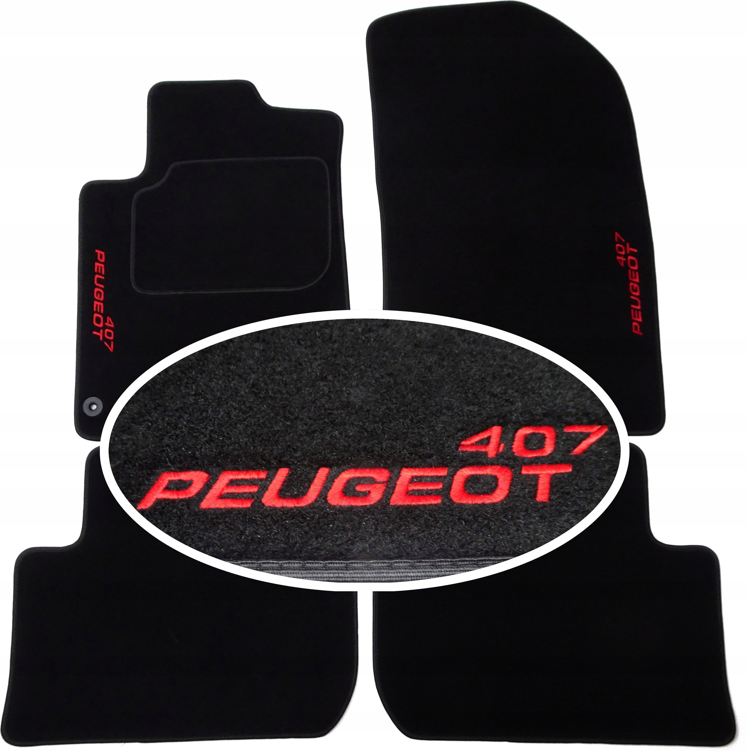 

Peugeot 407 2004-2011r Dywaniki Classic Haft CH2