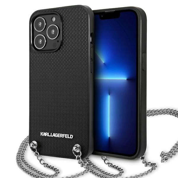 Karl Lagerfeld KLHCP13XPMK kryt pro iPhone 13 Pro Max 6,7" černý/black Leat
