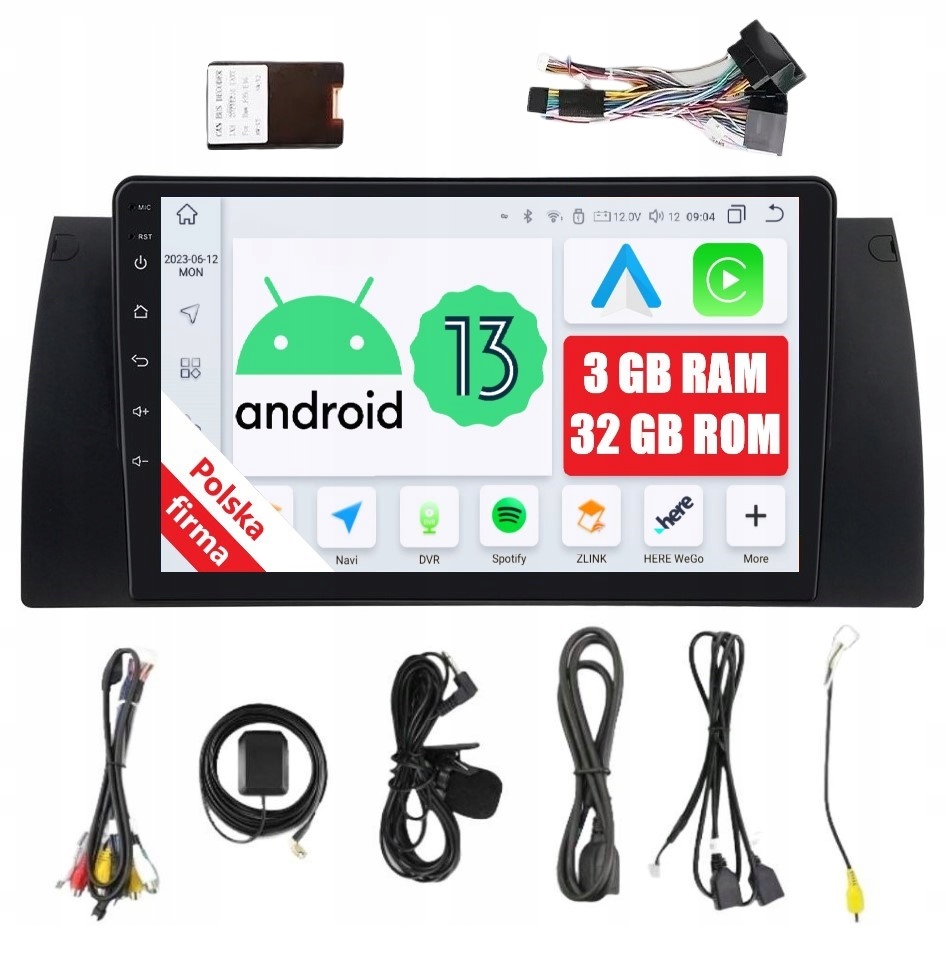 Navigácia Rádio 2DIN Android Bmw X5 E53 3/32 Gb Carplay Dsp