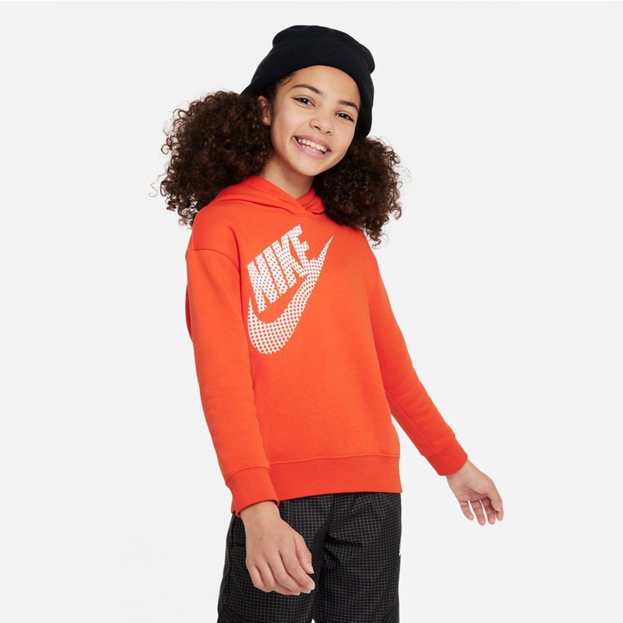 Nike Nsw Os Po Hoodie Jr Girls [M [137-147] Mikina Dětská Červená