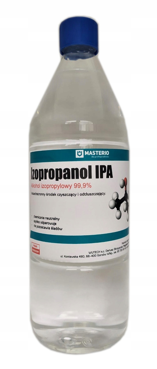 

Alkohol Izopropylowy Czysty Izopropanol Ipa 99% 1L