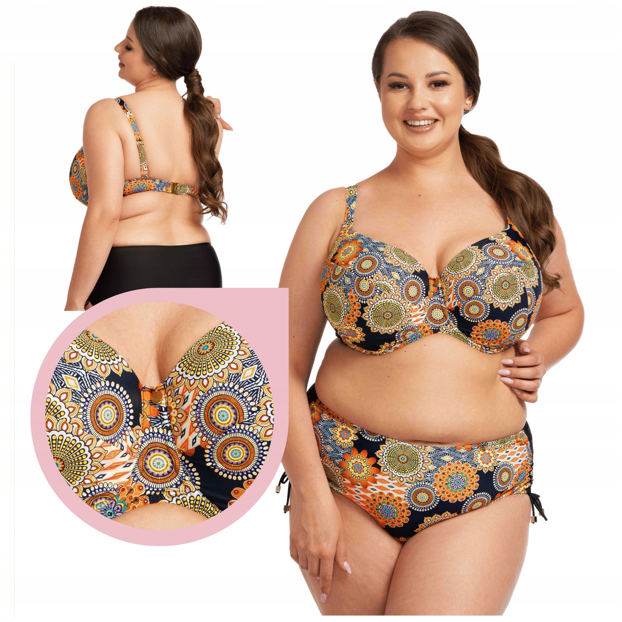 Nessa Panama Padded plavková podprsenka vyztužená boho horní část oblečení 70I