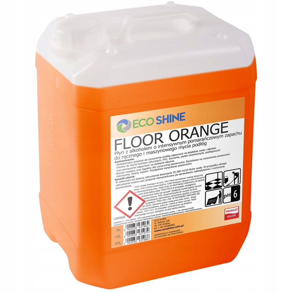 Levně Eco Shine Floor Orange 5L mytí podlah s alkoholem
