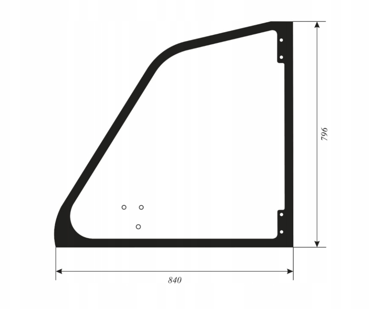 Скло Зелена двері Merlo Panoramic roto 066288