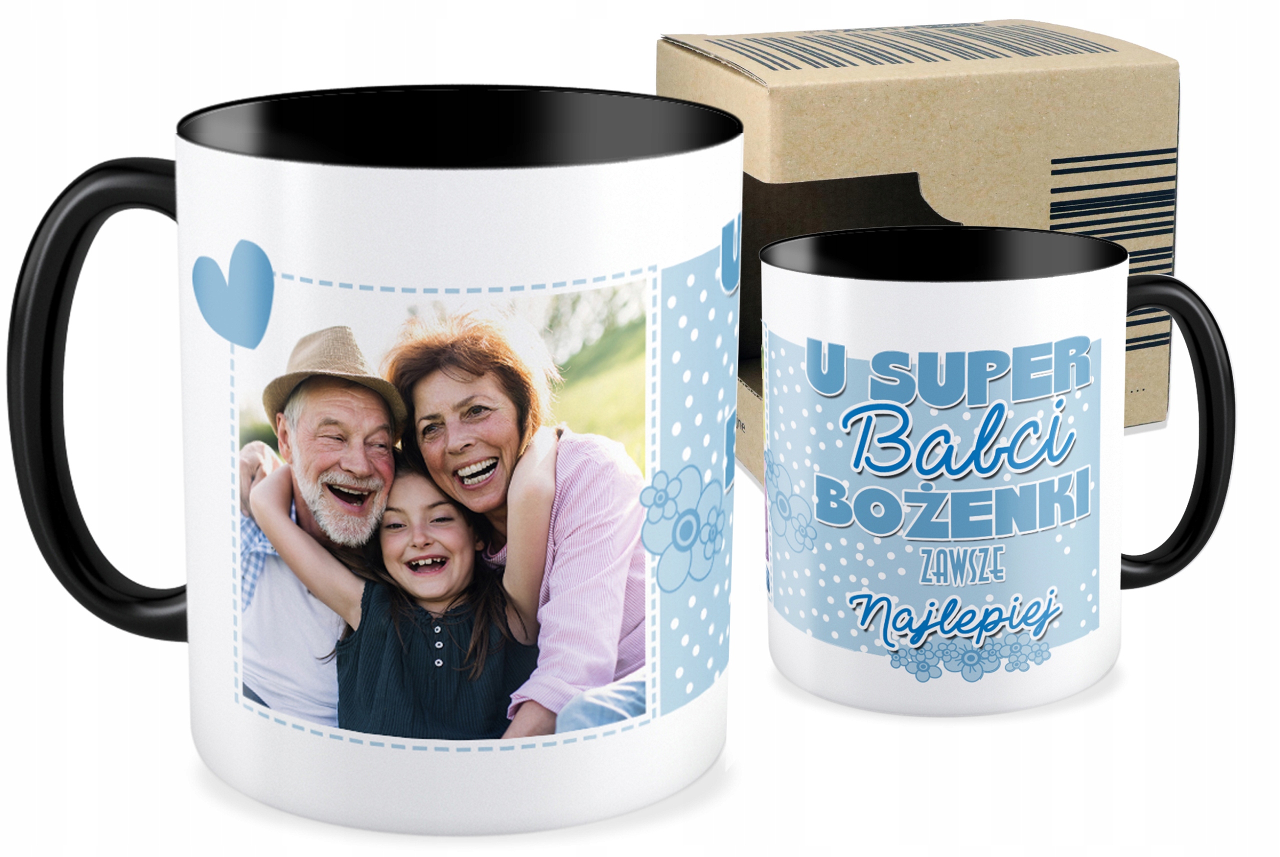

Foto Kubek czarny prezent Dzień Babci + Twoje Imię
