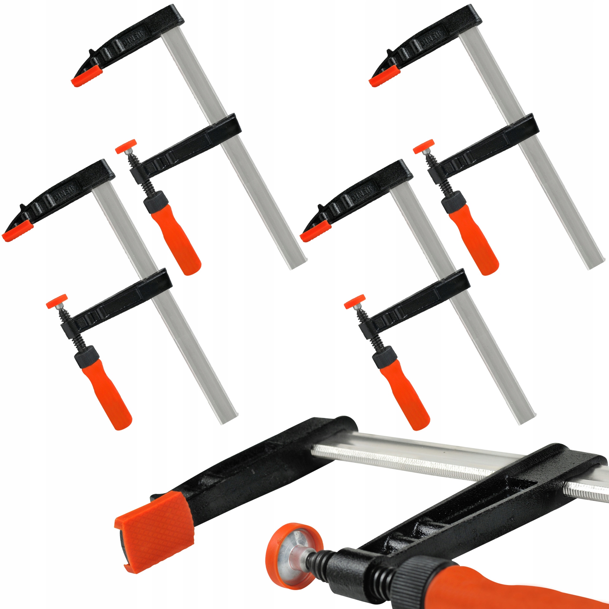 Ścisk Ściski Stolarski Śrubowy Zacisk 120X300 MM 4 Sztuki