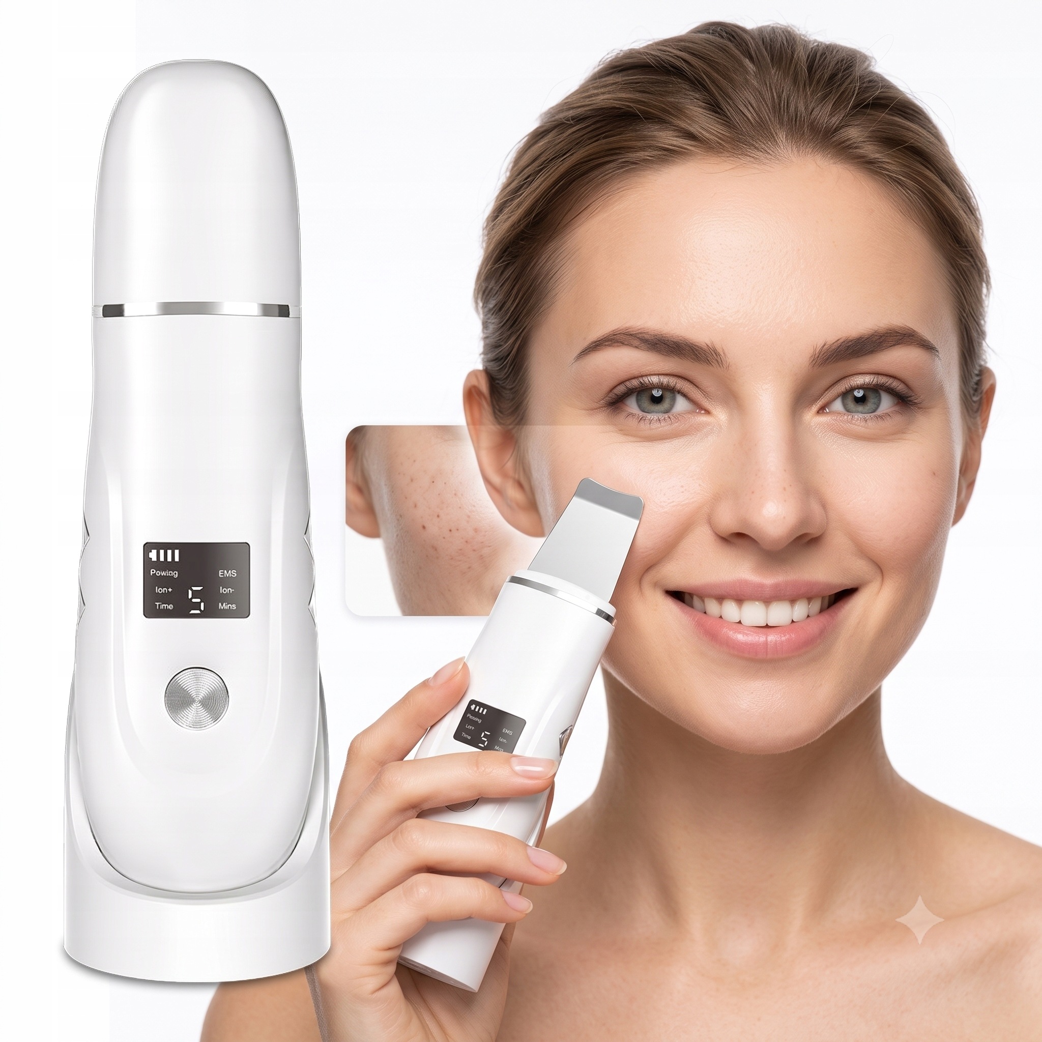 Kavitační peeling Zařízení 4v1 Iontoforéza Sonoforéza Ultrazvuk Ems