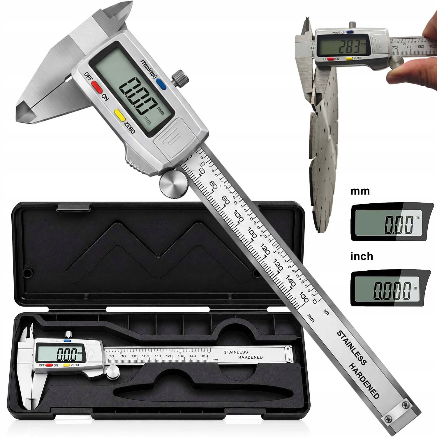 Elektronické Posuvné Měřítko 0-150 MM Digitální Měřicí LCD Domácí Dílna 0.01 MM