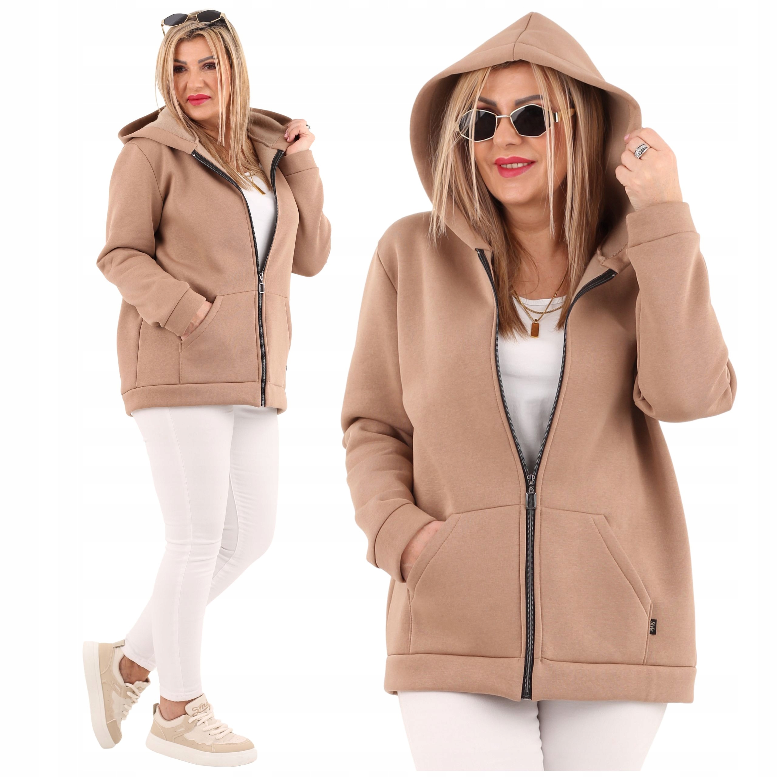 Bluza bawełniana damska oversize ocieplana Polski Producent duże rozmiary