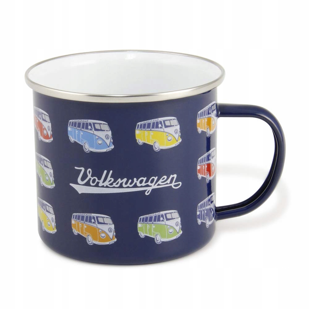 Brisa Vw Smaltovaný hrnek 500 ml Camping Outdoor T1 Bus Modrý