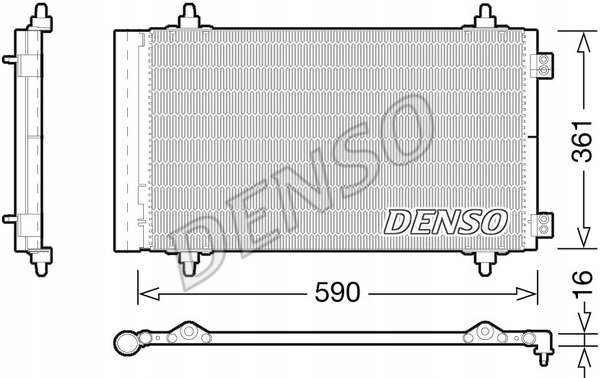конденсатор Радиатор кондиционера DCN21018 Denso