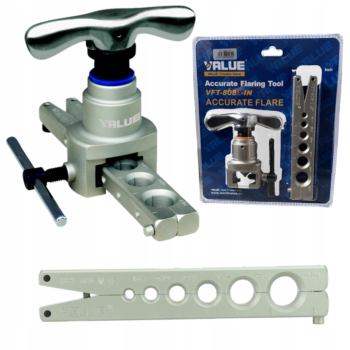 Ruční kalíškovač na měděné trubky 1/4–3/4" Value VTF-808L-IN
