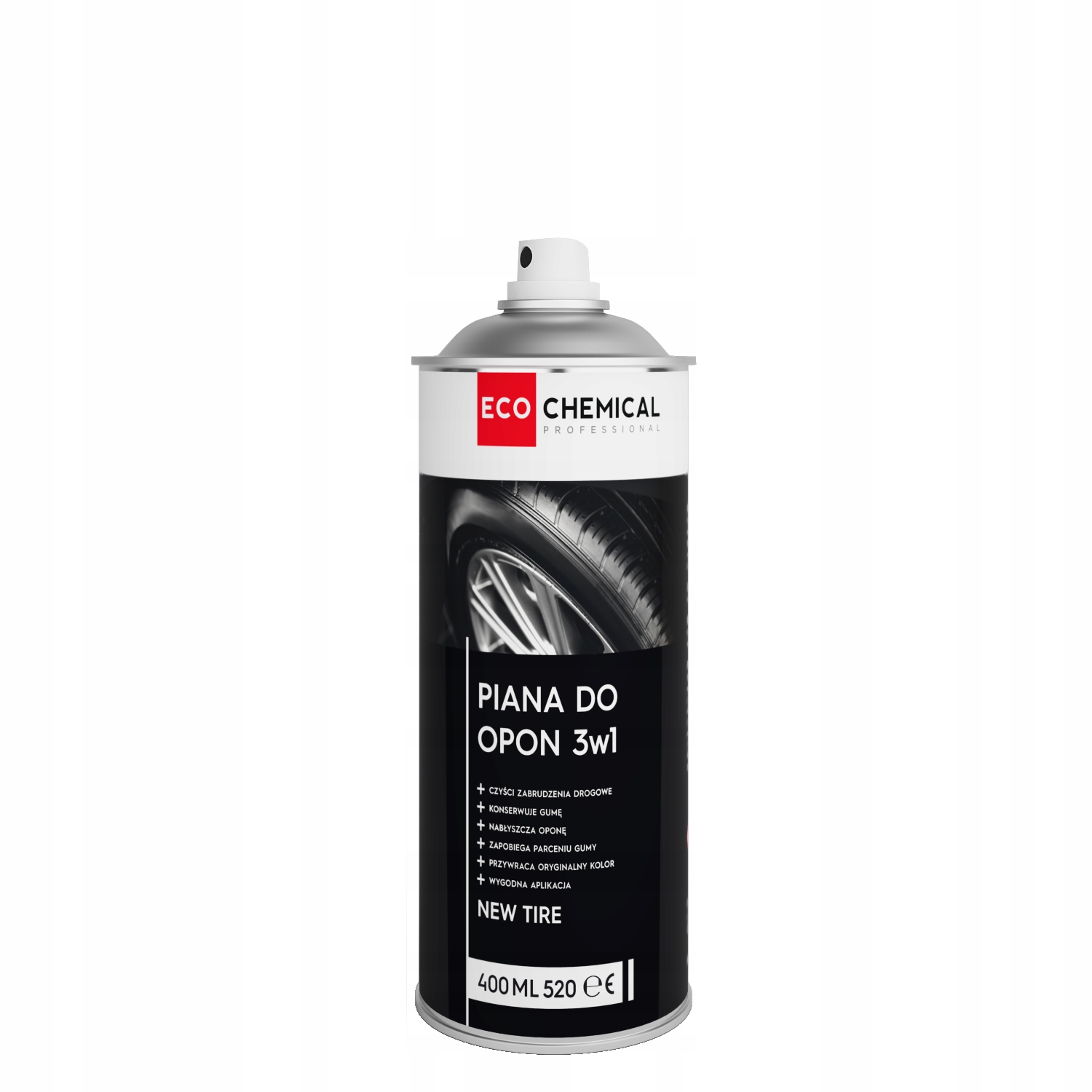 PIANA DO OPON NABŁYSZCZANIE OPON SPRAY ECOCHEMICAL Pojemność opakowania 400 ml