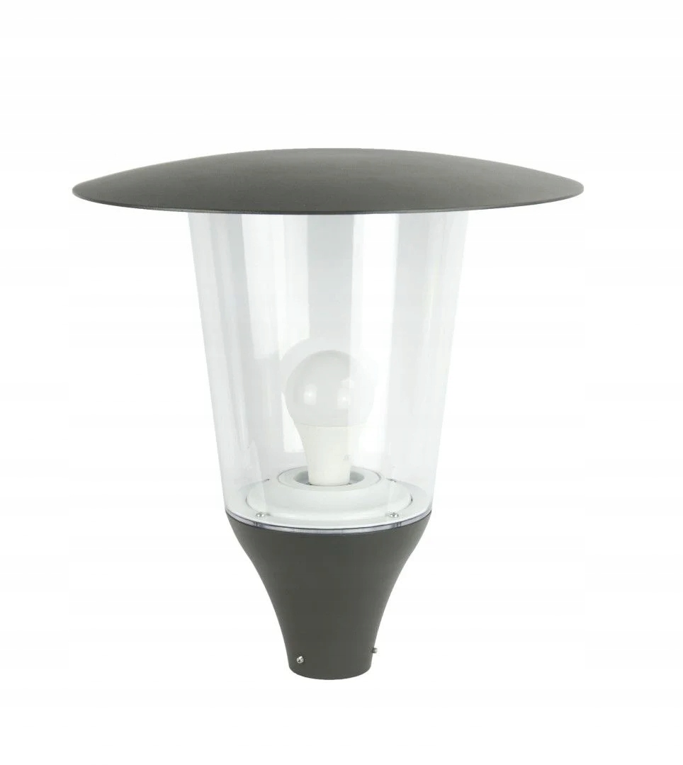 Hlava pouličnej lampy tmavá šedá klasická IP65 44 cm Su-ma