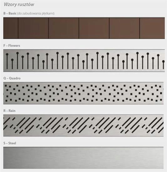 Odpływ liniowy 55 cm do płytek 8-12 mm RADAWAY Głębokość 15 mm