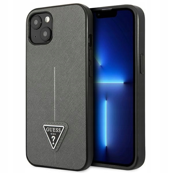 Pouzdro Guess GUHCP14MPSATLG pro Apple iPhone 14 Plus 15 Plus stříbrné/silver har