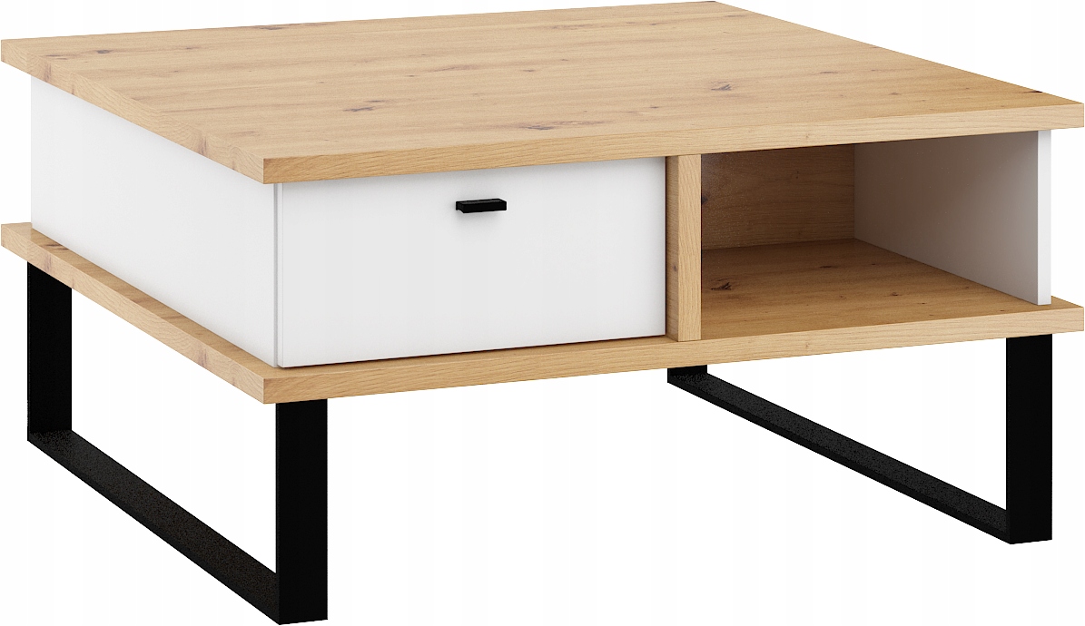 Lavice stolek 90 cm Cross CRO-12 artisan bílá matná