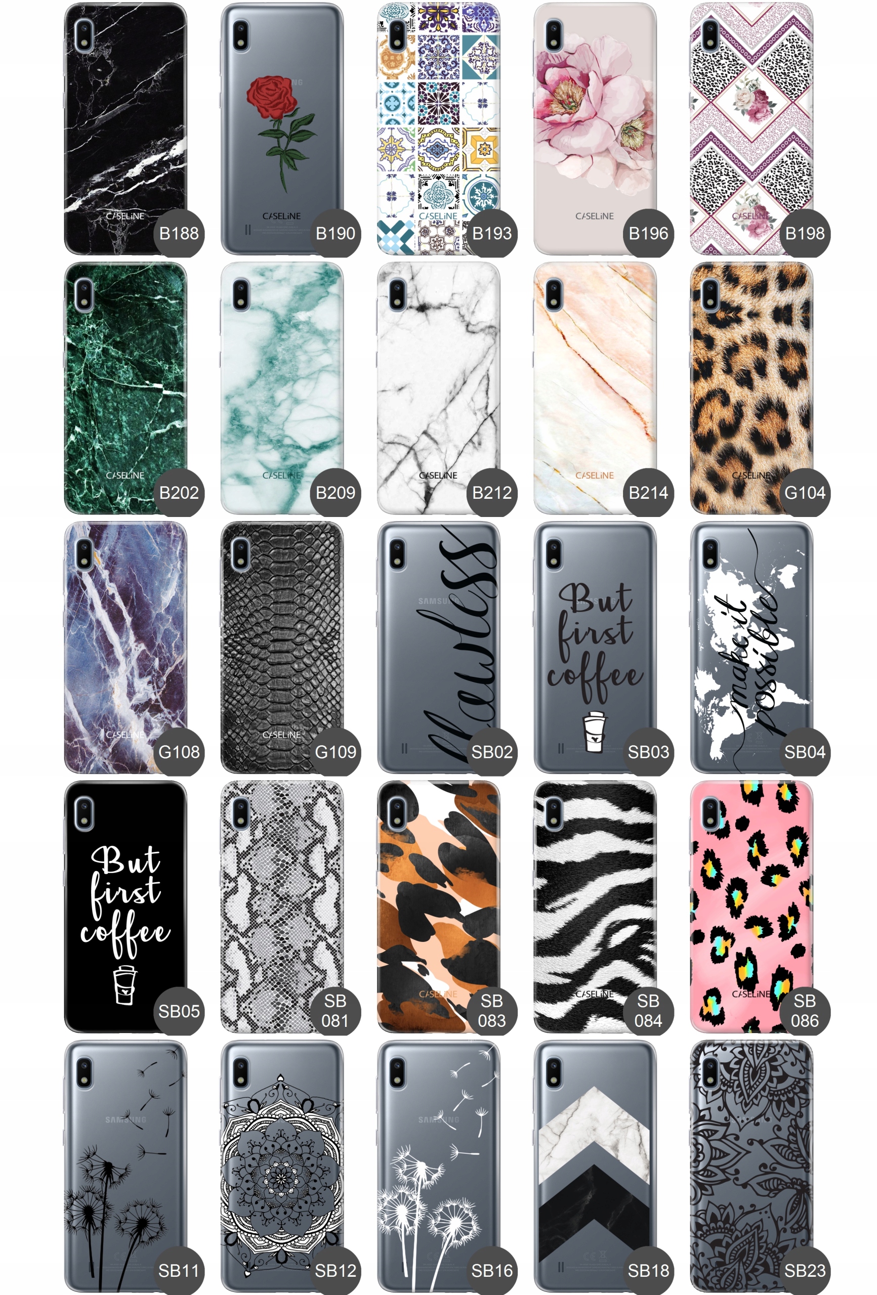 etui slim case guma do Samsung A10 wzory