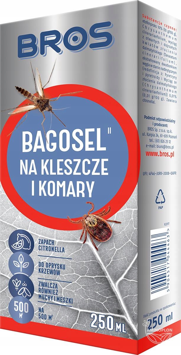 

Bros Bagosel do oprysku na kleszcze i komary 250ml