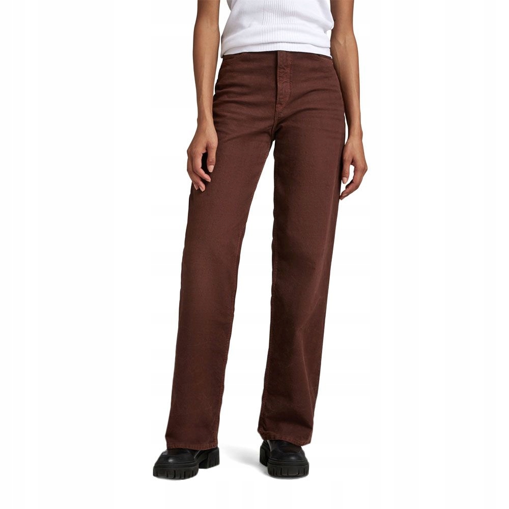 G-star Raw Hnědé Džíny S Vysokým Pasem A Jednoduchým Střih 26/30 7AA