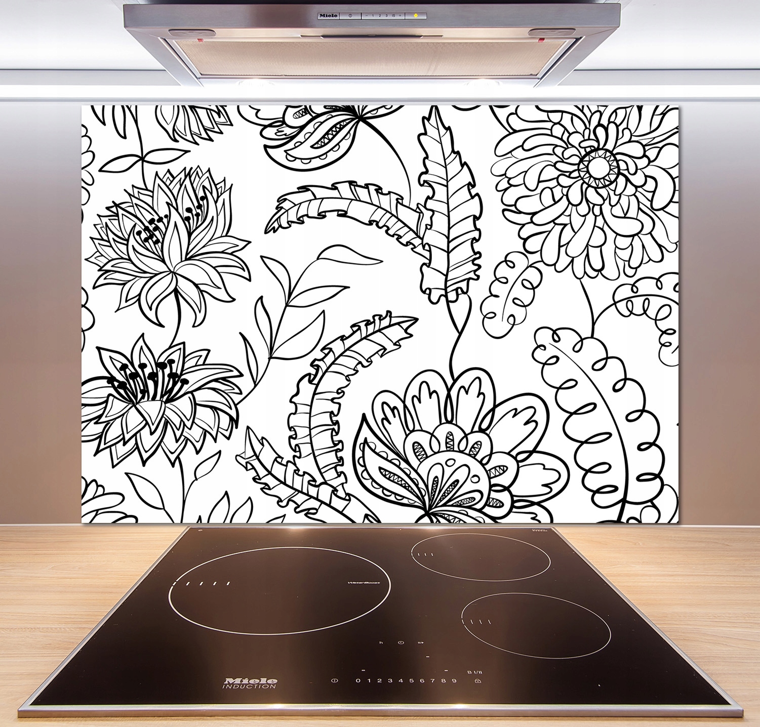 

Panel do kuchni Kwiecisty wzór 100x70 cm + Klej
