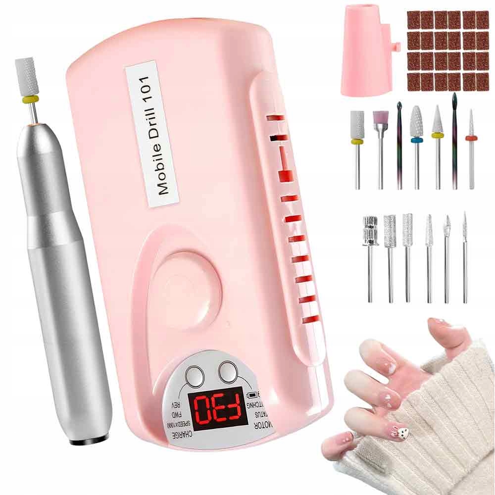 Bezdrátová Bruska Na Nehty Salon Dom 10H Multifunkční Sada