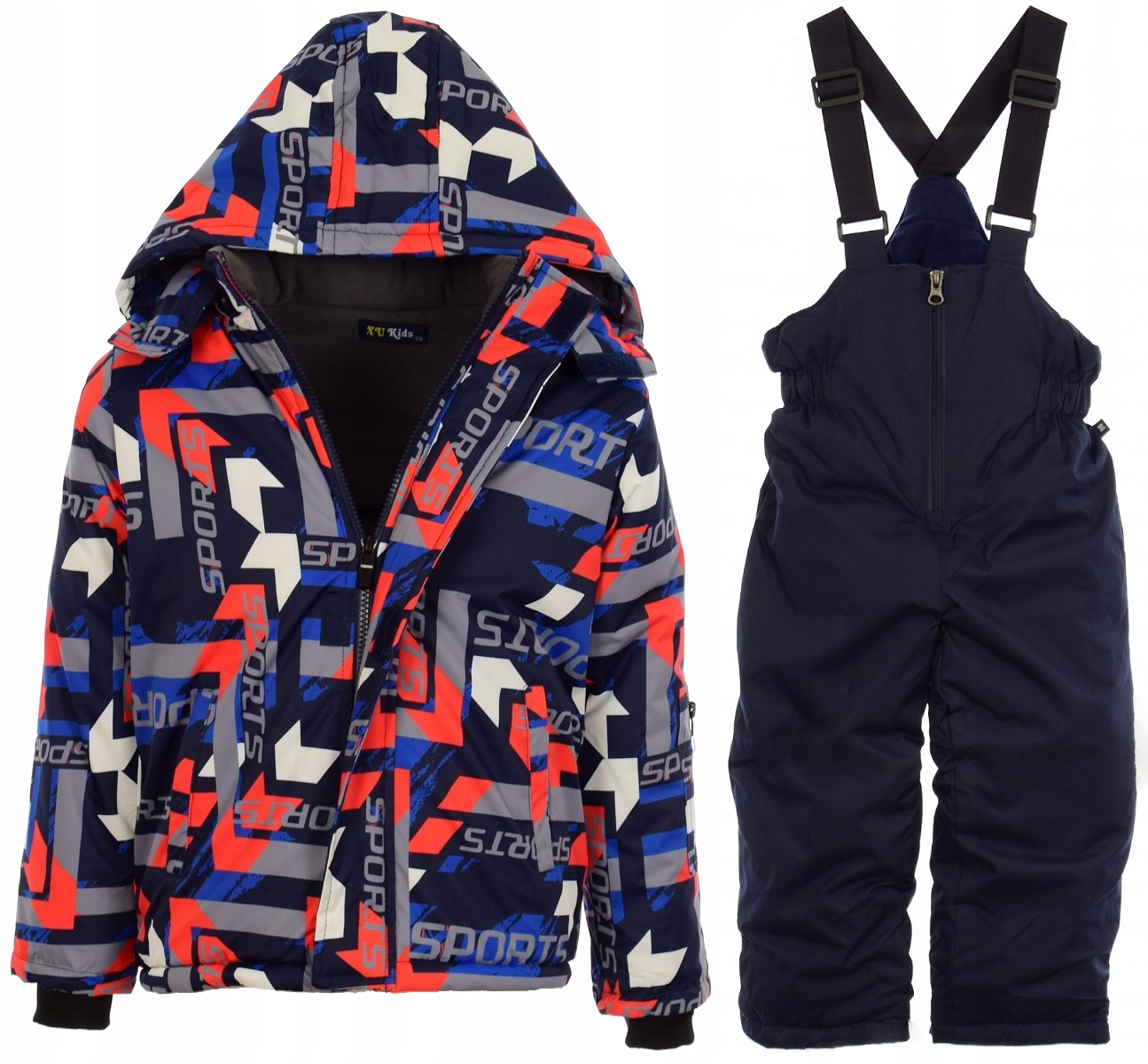 KOMBINEZON ZIMOWY j-267P DWUCZĘŚCIOWY POLAR r. 110