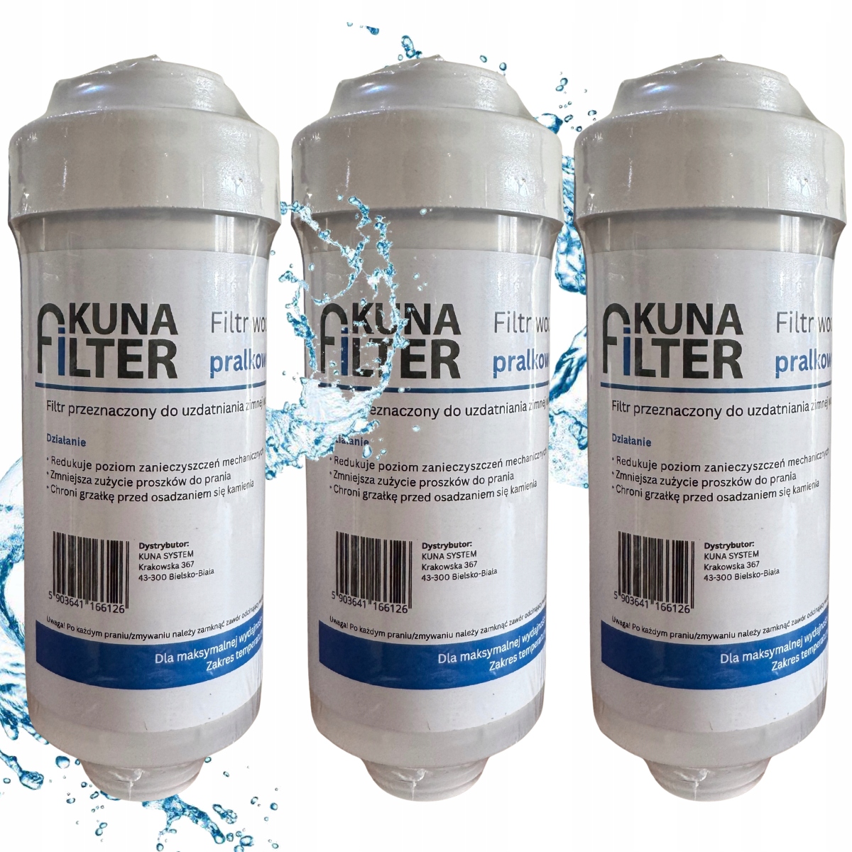 Zestaw 3 filtrów wymiennych do zmywarki, pralki, filtr zmywarkowy, pralkowy