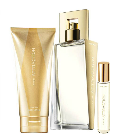 Avon Sada kosmetických přípravků Attraction Pro Ni Parfémový balzám Parfumetka