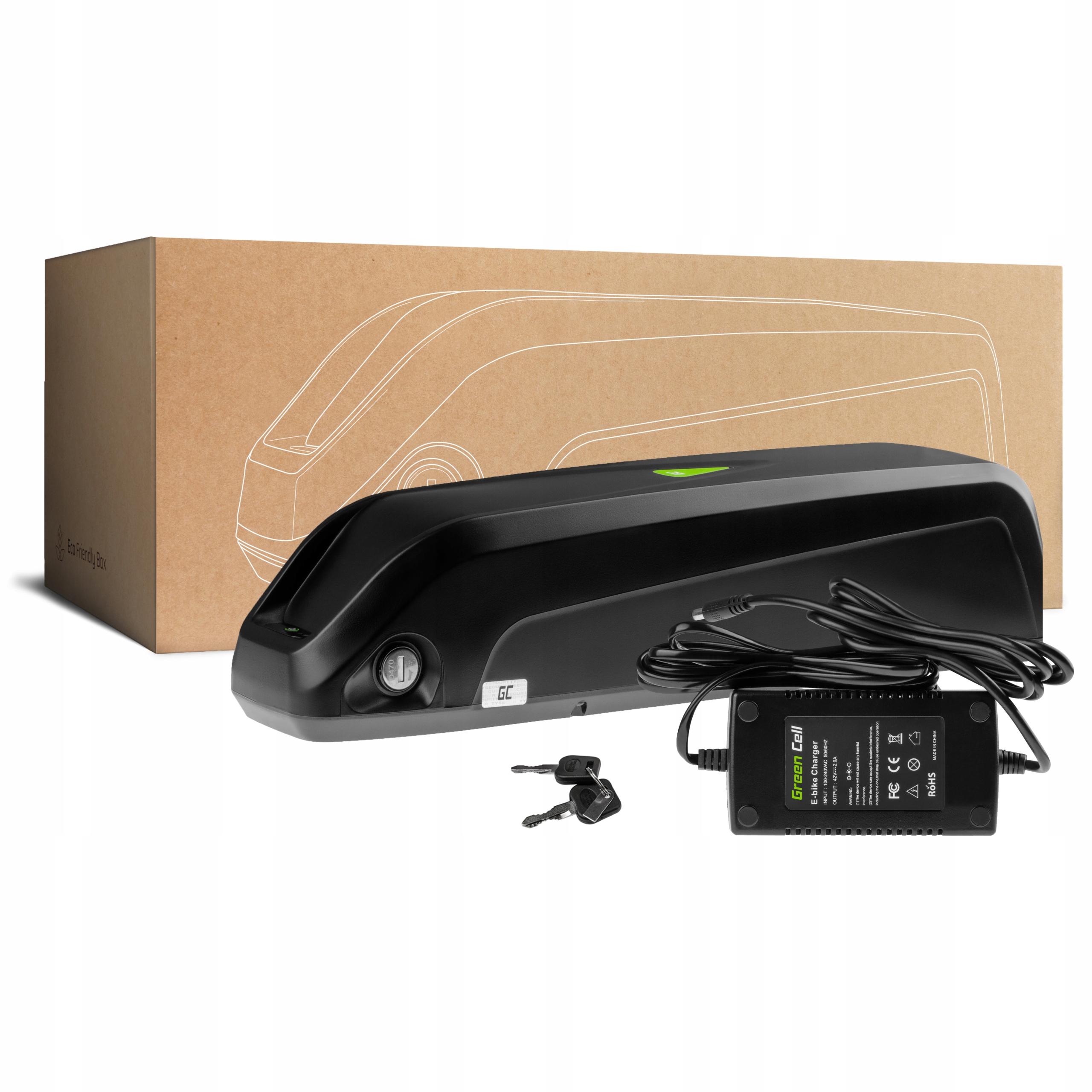 Bateria Do Roweru Elektrycznego 36V E-bike 14.5AH Bidonowa Ładowarka Bms