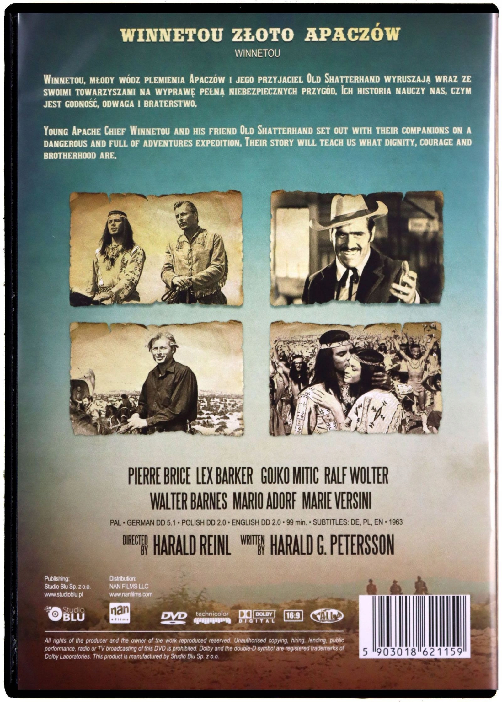 EXPV　2 DVD Winnetou I: Złoto Apaczów płyta DVD • Cena, Opinie - Allegro