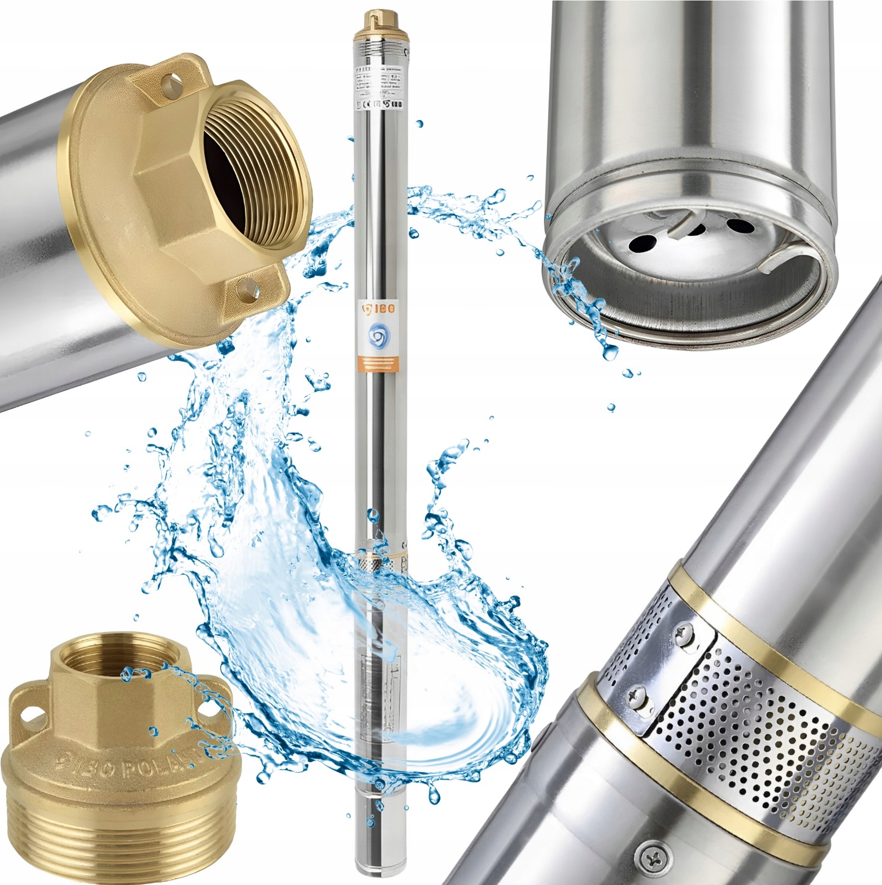 Pompa Głębinowa Do Wody Do Studni Antypiaskowa 3" TI20 Mocna Wydajna 230V