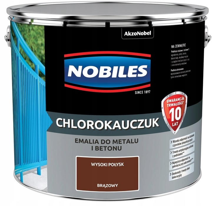 Nobiles Chlorokaučuk Smalt 10 L Hnědý