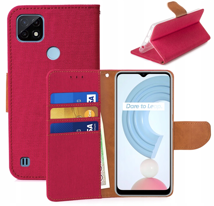 

Etui Portfel Canvas Do Realme C21Y C25Y